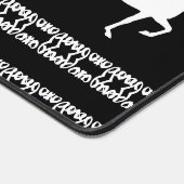 白黒の幾何学模様と馬 デスクマット (コーナー)