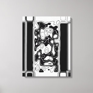 白黒の幾何学模様1 キャンバスプリント