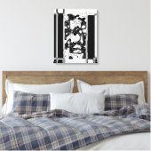 白黒の幾何学模様1 キャンバスプリント (インサイチュ (寝室))