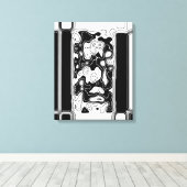 白黒の幾何学模様1 キャンバスプリント (インサイチュ (ウッドフロア))