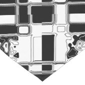 白黒の幾何学模様1 ショートテーブルランナー (コーナー)