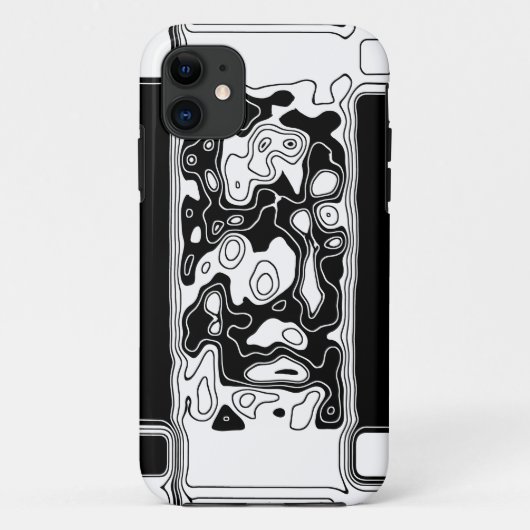 白黒の幾何学模様1 Case-Mate iPhoneケース (裏面)