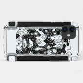 白黒の幾何学模様1 Case-Mate iPhoneケース (裏面(横))