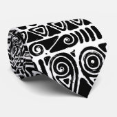 白黒の幾何学模様2 ネクタイ (ロール)