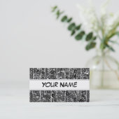 白黒の幾何学模様2 名刺 (スタンド正面)
