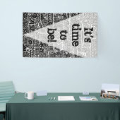 白黒の幾何学模様2 横断幕 (トレードショー)