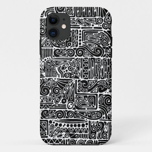 白黒の幾何学模様2 Case-Mate iPhoneケース (裏面)