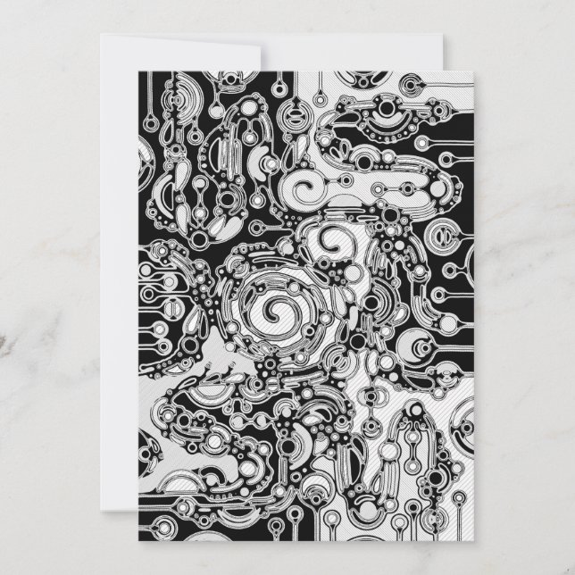 白黒の幾何学模様3 (正面)