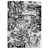 白黒の幾何学模様3 クリップボード (裏面)