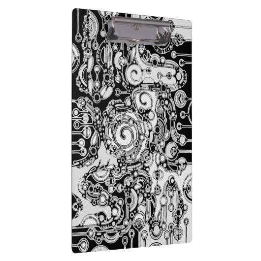 白黒の幾何学模様3 クリップボード (右)