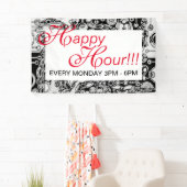 白黒の幾何学模様3 横断幕 (インサイチュ)