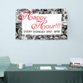 白黒の幾何学模様3 横断幕 (トレードショー)