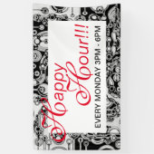 白黒の幾何学模様3 横断幕 (縦)