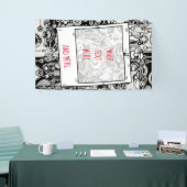 白黒の幾何学模様3 横断幕 (トレードショー)