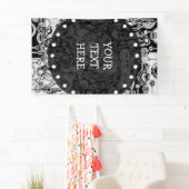 白黒の幾何学模様3 横断幕 (インサイチュ)