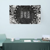 白黒の幾何学模様3 横断幕 (トレードショー)