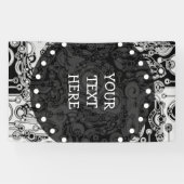 白黒の幾何学模様3 横断幕 (横)