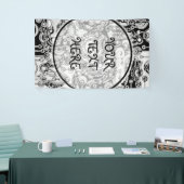 白黒の幾何学模様3 横断幕 (トレードショー)