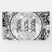 白黒の幾何学模様3 横断幕 (横)