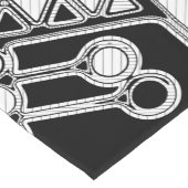 白黒の幾何学模様4 ショートテーブルランナー (コーナー)