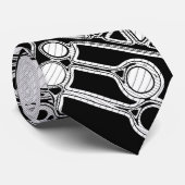 白黒の幾何学模様4 ネクタイ (ロール)