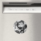 白黒の幾何学模様4 マグネット (インサイチュ (食洗機))