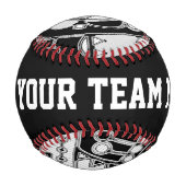 白黒の幾何学模様4 野球ボール (正面)