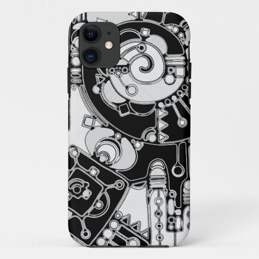 白黒の幾何学模様4 Case-Mate iPhoneケース (裏面)