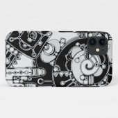 白黒の幾何学模様4 Case-Mate iPhoneケース (裏面(横))
