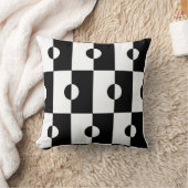 白黒の幾何学模様 クッション (ブランケット)