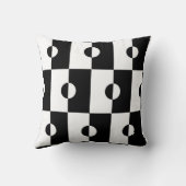 白黒の幾何学模様 クッション (裏面)