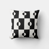 白黒の幾何学模様 クッション (正面)