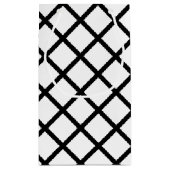 白黒の幾何学模様 スモールペーパーバッグ (裏面)