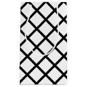 白黒の幾何学模様 スモールペーパーバッグ (正面)