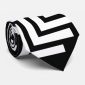 白黒の幾何学模様 ネクタイ (ロール)