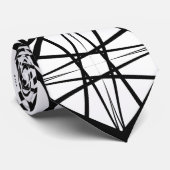 白黒の幾何学模様 ネクタイ (ロール)