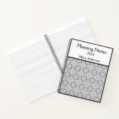 白黒の幾何学模様 ノートブック (内部)