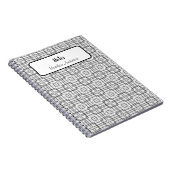 白黒の幾何学正方形パターン緩和曲線 ノートブック (右側)