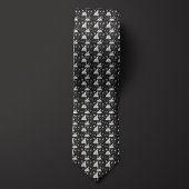 白黒の幾何学猫 ネクタイ