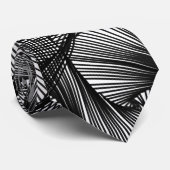 白黒の幾何学的くもの巣線スケッチ ネクタイ (ロール)