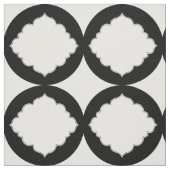 白黒の幾何学的な図形パターン ファブリック (見本)