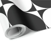 白黒の幾何学的な形 ラッピングペーパー (ロールコーナー)
