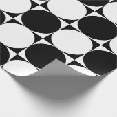 白黒の幾何学的な形 ラッピングペーパー (角)