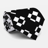 白黒の幾何学的な茎の数学のCricketDianeのタイ ネクタイ (ロール)