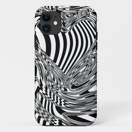 白黒の幾何学的アート12 Case-Mate iPhoneケース (裏面)