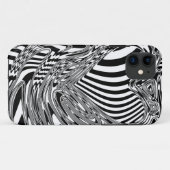 白黒の幾何学的アート12 Case-Mate iPhoneケース (裏面(横))
