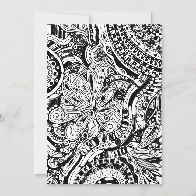 白黒の幾何学的アート15 (正面)