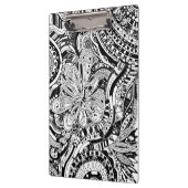 白黒の幾何学的アート15 クリップボード (左)