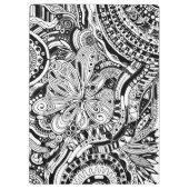 白黒の幾何学的アート15 クリップボード (裏面)