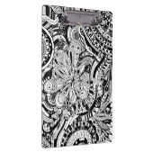 白黒の幾何学的アート15 クリップボード (右)